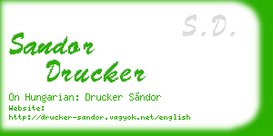 sandor drucker business card